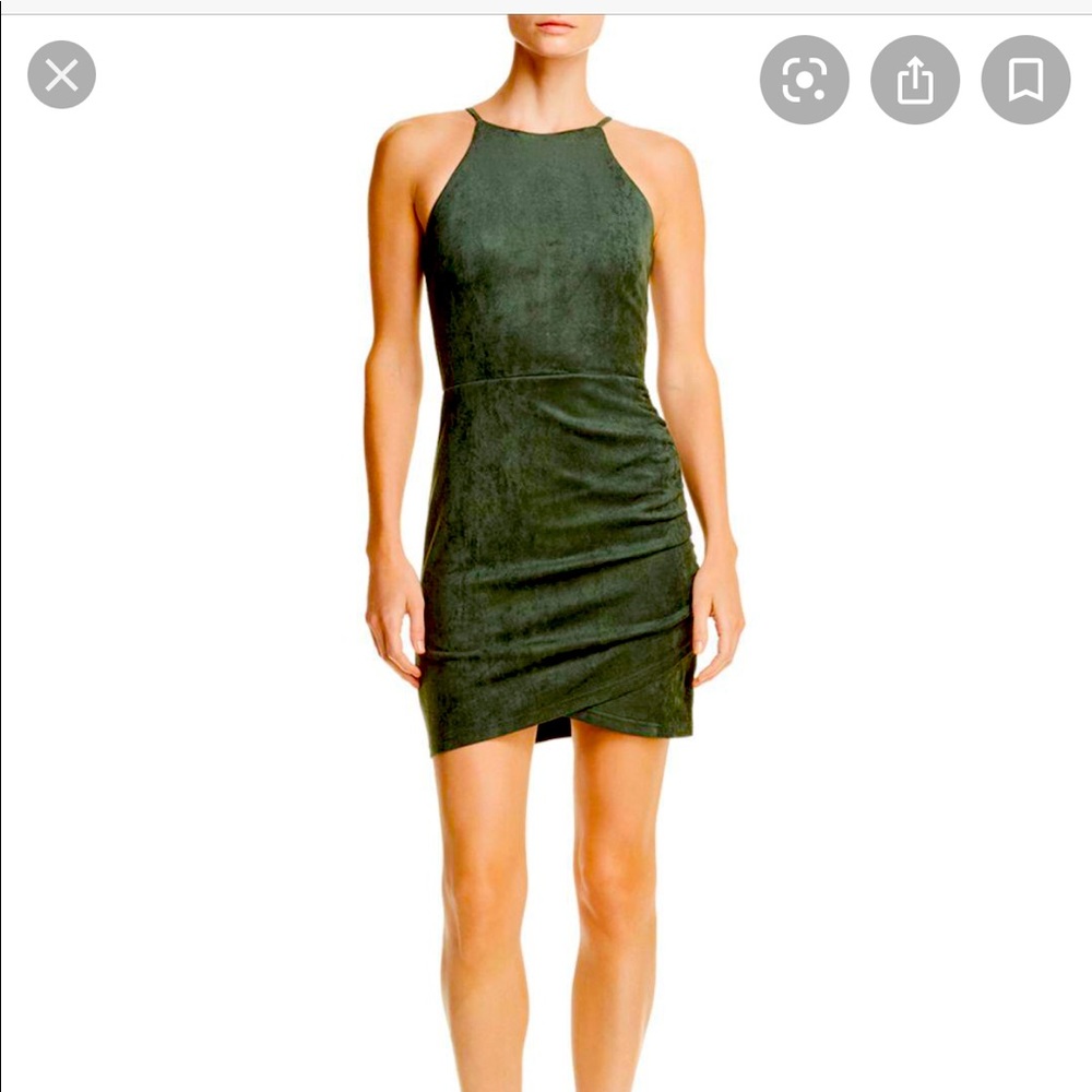 Aqua suede like dress